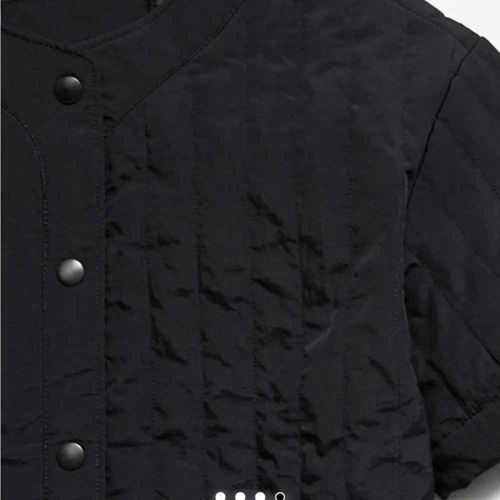 Old Navy Black Oversized Quilted Baseball Jacket